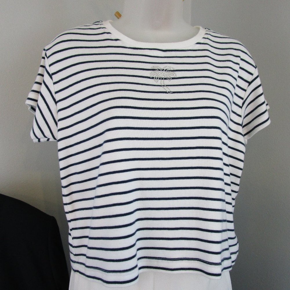 🌷HP🌷 Vintage Allyson Whitmore Striped Crop Top